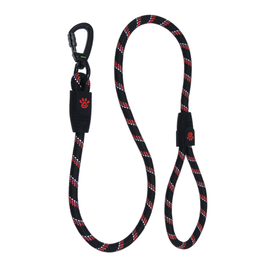 Doco Black & Red Reflective Rope Dog Leash (150x0.8cm)