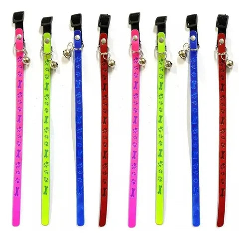 Nunbell Paw Print Dog Collar with Bell 1 pcs