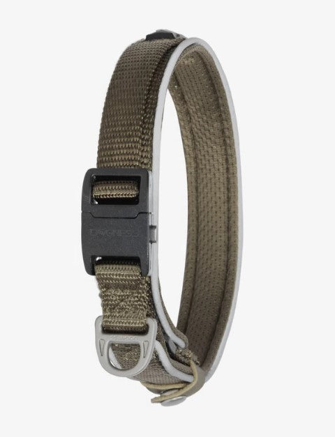 Dogness XL brown Reflective Collar (48-75x2.5cm) for Dogs (Up to 50kg)
