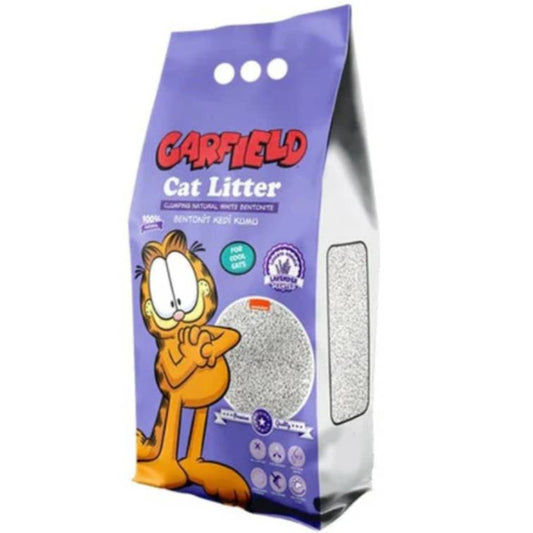 Garfield White Bentonite Clumping Cat Litter Lavender Scent10 L