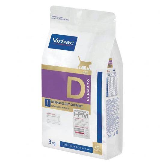 Virbac dry food Dermato dermatology support for cat 3k