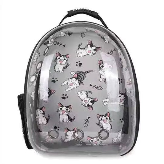 bag Back gray cat print