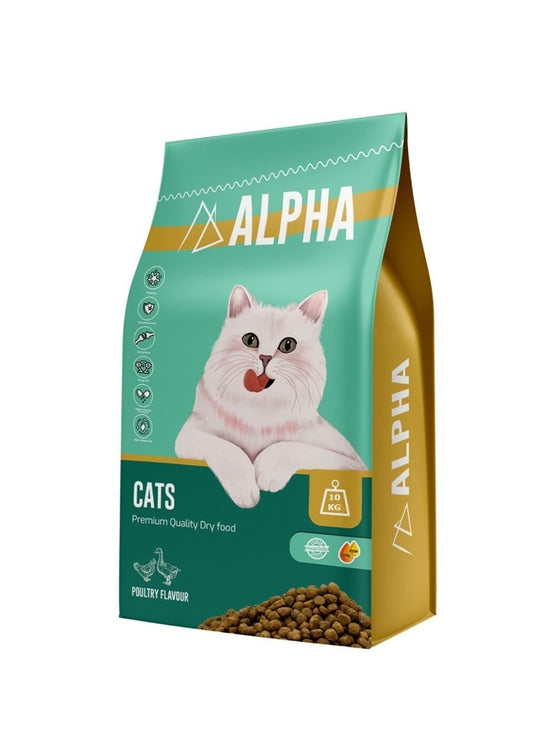 Alpha Dry Cat Food Poultry Flavor 10kg