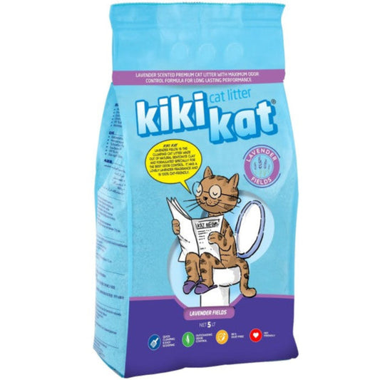 Kiki Kat Bentonite Clumping Cat Litter Lavender  Scent 5L