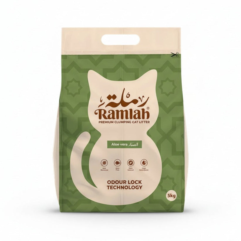 Ramlah premium clumping litter Aloe Vera 5Kg