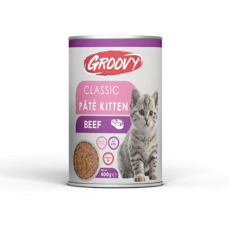 Groovy Classic Cat Pate with beef for kitten 400g