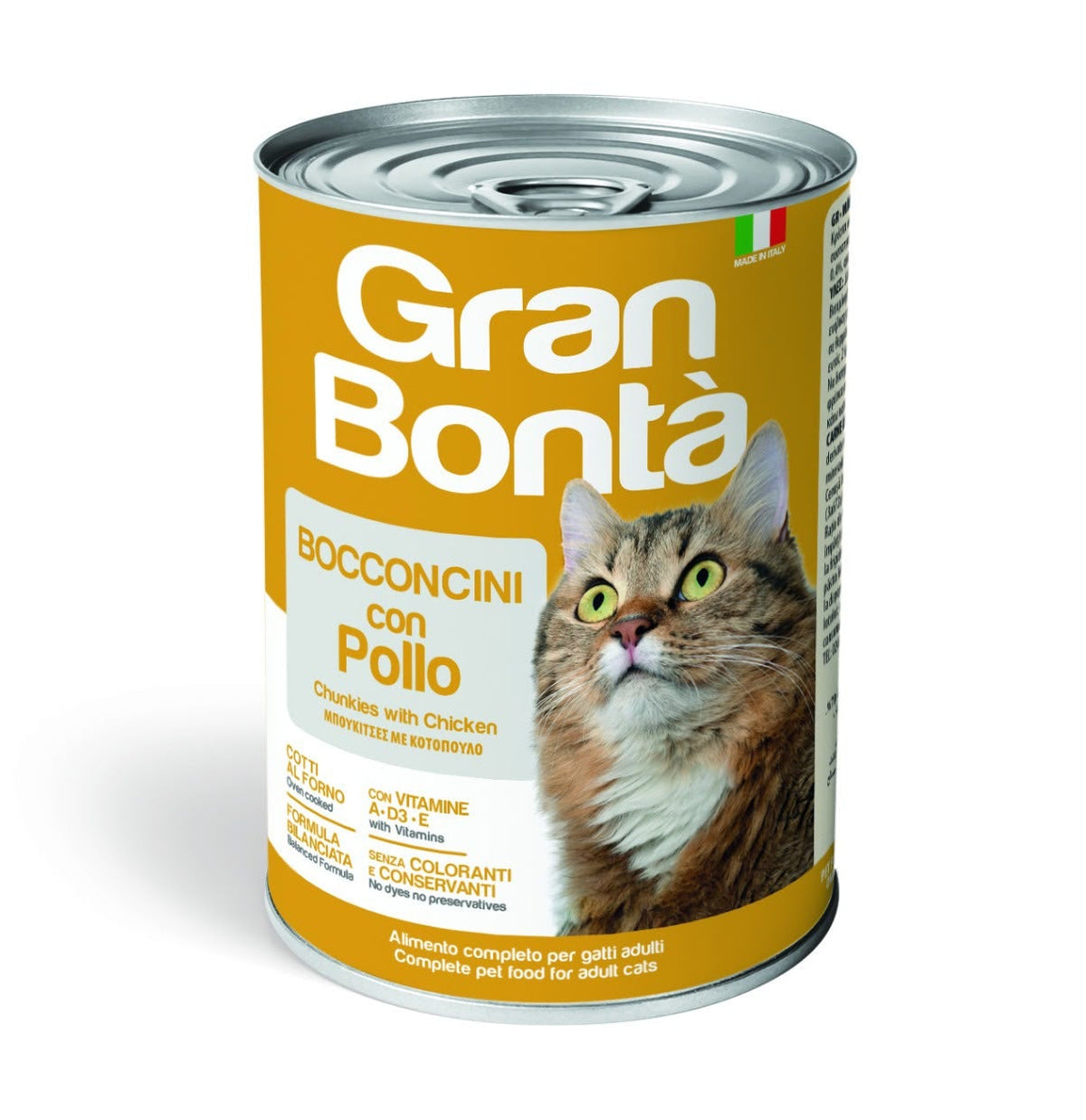 Gran Bonta wet food chunks with chicken for adult cat 400g
