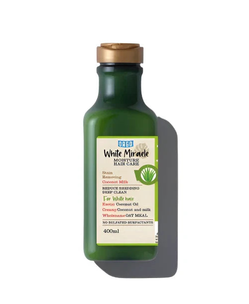 orgo shampoo white miraele with Coconut Milk 400ml
