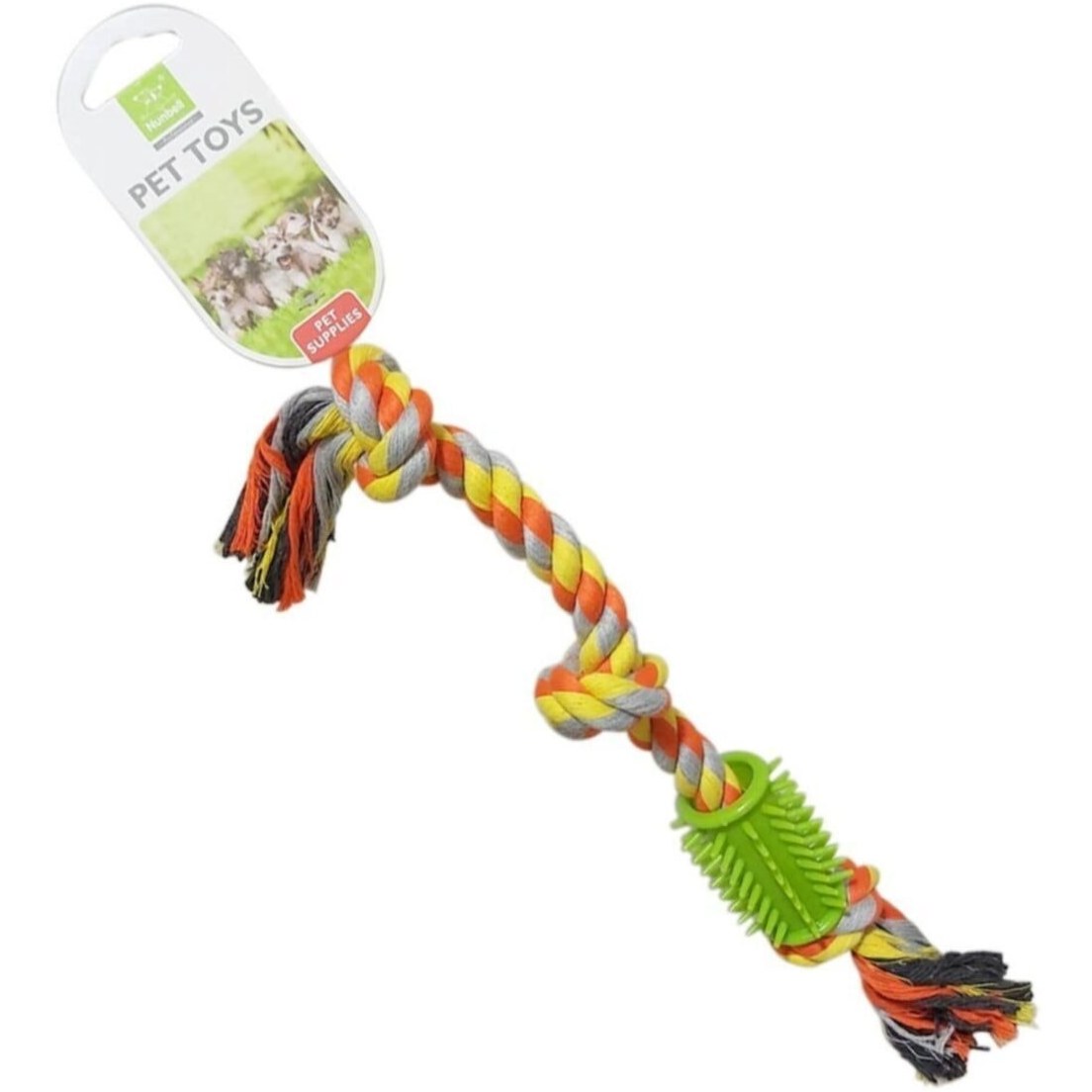 Nunbell Multicolored Knot Rope Dog Tug Toy