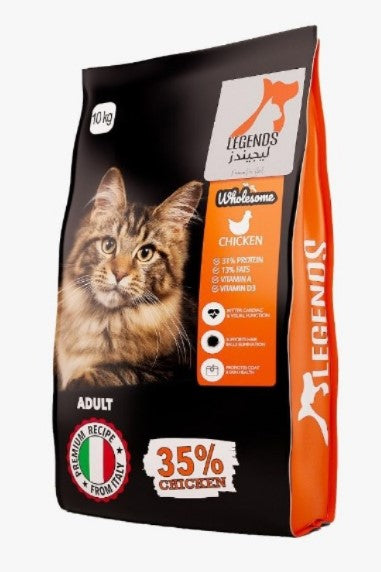 Legends Dry Food with Chicken for Adult Cats 10KG