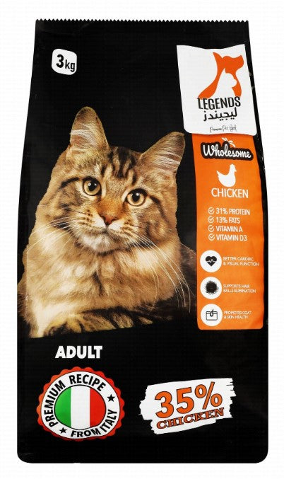 Legends Dry Food with Chicken for Adult Cats 3kg
