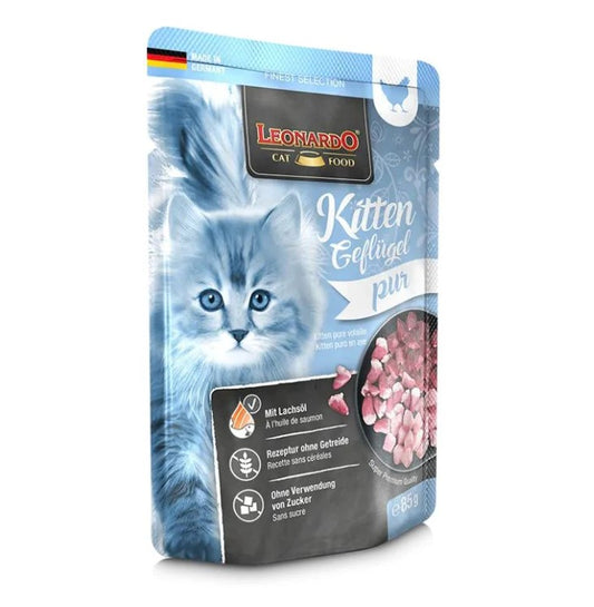 Leonardo Wet Food with Poultry & Innards for Kittens 85gm