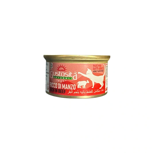 Gustosita wet pate with beef for cats 85g