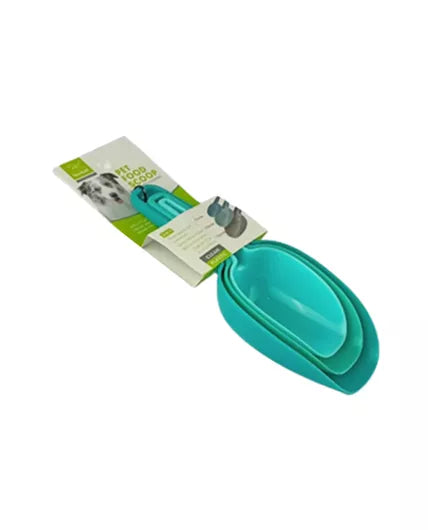 Nunbell Blue Plastic Pet Food Scoops 3 per pack