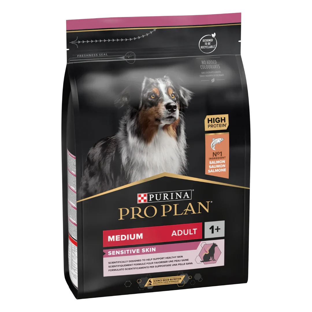 pro plan dry food for medium adult sensitive skin dog 3kg