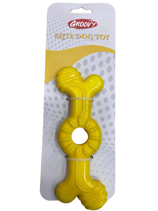 Groovy elite dog bone ring toy