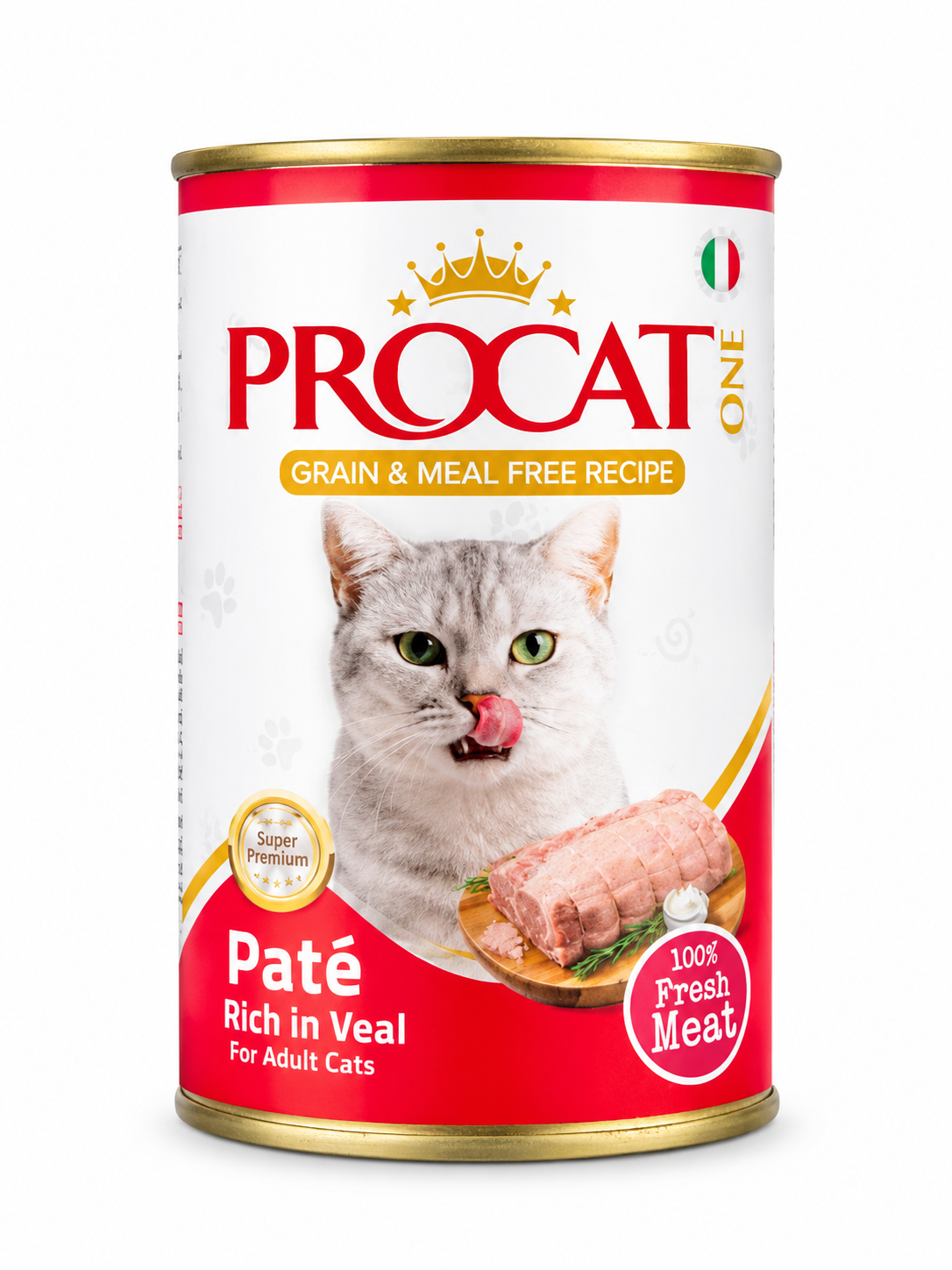 Procat one wet food pate with veal for adult cat 400g