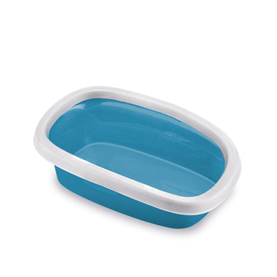 Stefanplast Large blue & White Sprint 20 Pet Litter Tray with Rim (58x39x18.5cm)