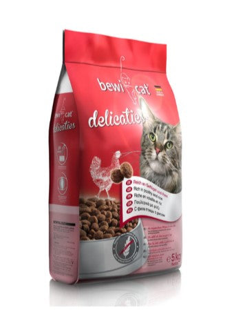Bewi Cat Delicaties Dry Food with Poultry & Rice for Adult Cats (1+ Year) 5kg