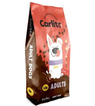 Carlito Dry Food with Chicken & Salmon Oil for Adult Dogs 1.5kg