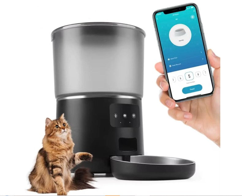 smart pet feeder black 4L