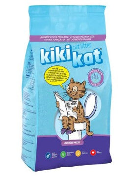 Kiki Kat Bentonite Clumping Cat Litter Lavender Scent 20L