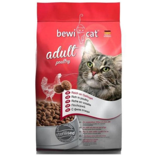 Bewi Cat Dry Food with Poultry for Regular & Sterilised Adult Cats (1+ Years) 5 kg