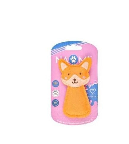 Naomi Orange Fox Plush Cat Toy