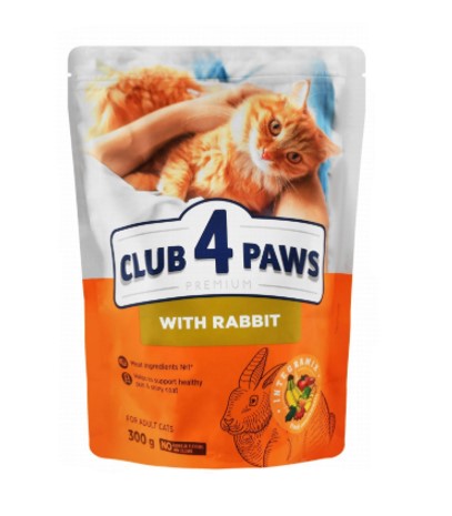 Club 4 Paws Dry Food with rabbit for Adult Cats 300g