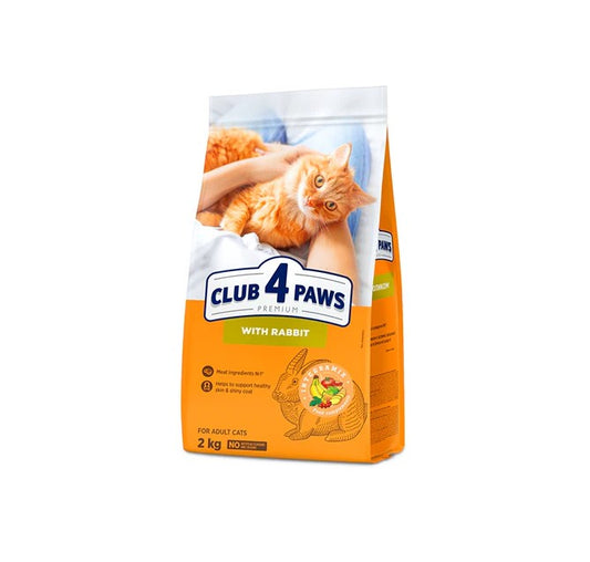 Club 4 Paws Dry Food with rabbit for Adult Cats 2k