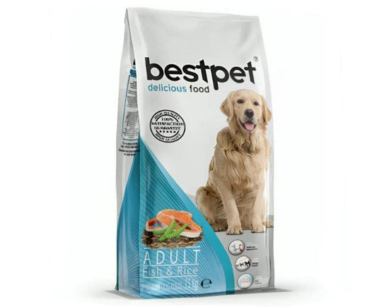 Bestpet Dry Food with Fish & Rice for Adult Dogs 15 kg