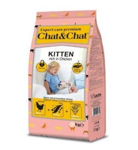 Chat&Chat Dry Food with Chicken & Peas for Kittens 900g