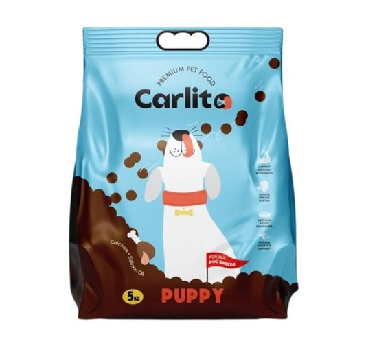 Carlito Dry Food with Chicken & Salmon Oil for Puppies 5 kg