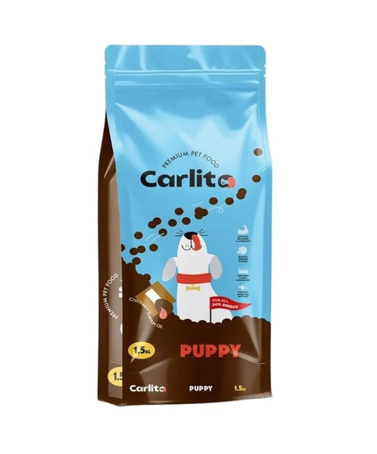 Carlito Dry Food with Chicken & Salmon Oil for Puppies 1.5kg