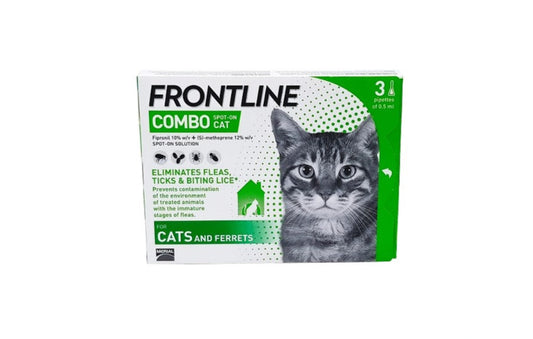 Frontline Combo Flea  Tick & Lice Spot-On Solution for Cats & Ferrets 0.5 ml 1tap