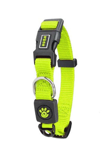 Doco XS Neon Green Nylon Dog Collar (21-30x1cm)