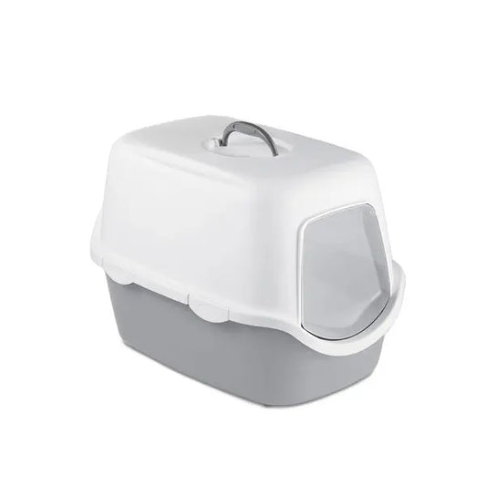 Stefanplast white&gray plastic cat litter box (56x40x40)