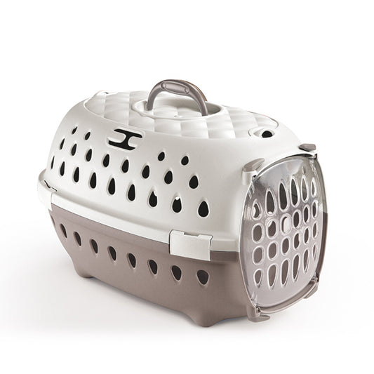 Stefanplast White & Gray Pet Carrier Crate