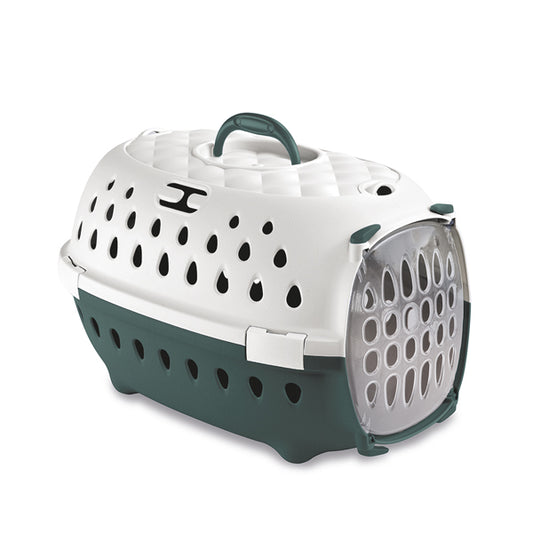 Stefanplast Green & White Travel Chic Pet Carrier Crate