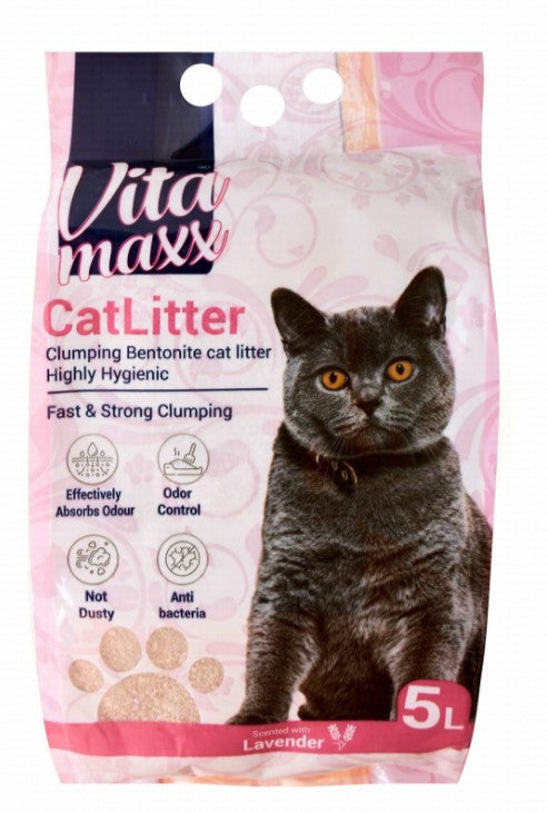 Vita Maxx Bentonite Clumping Cat Litter Lavender Scent 5L