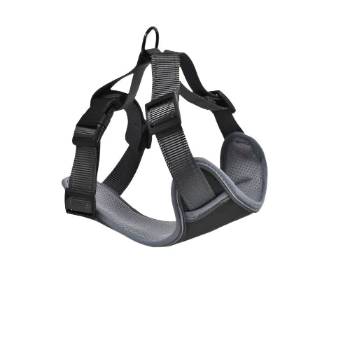naomi large black & gray dog harness