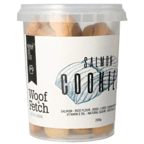 Gourmet Woof & Fetch Cookie Dog Treats with Salmon