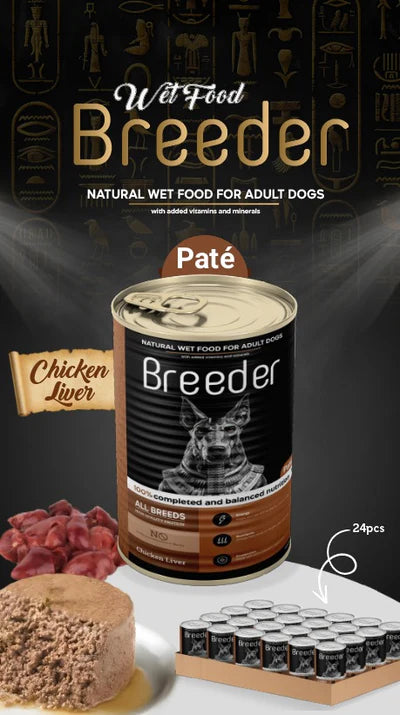 Breeder pate wet food with chicken&liver for dog 400g