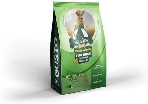 Gusto Professional Dry Food for Adult Dogs Chicken & Rice Flavor - 20 kg