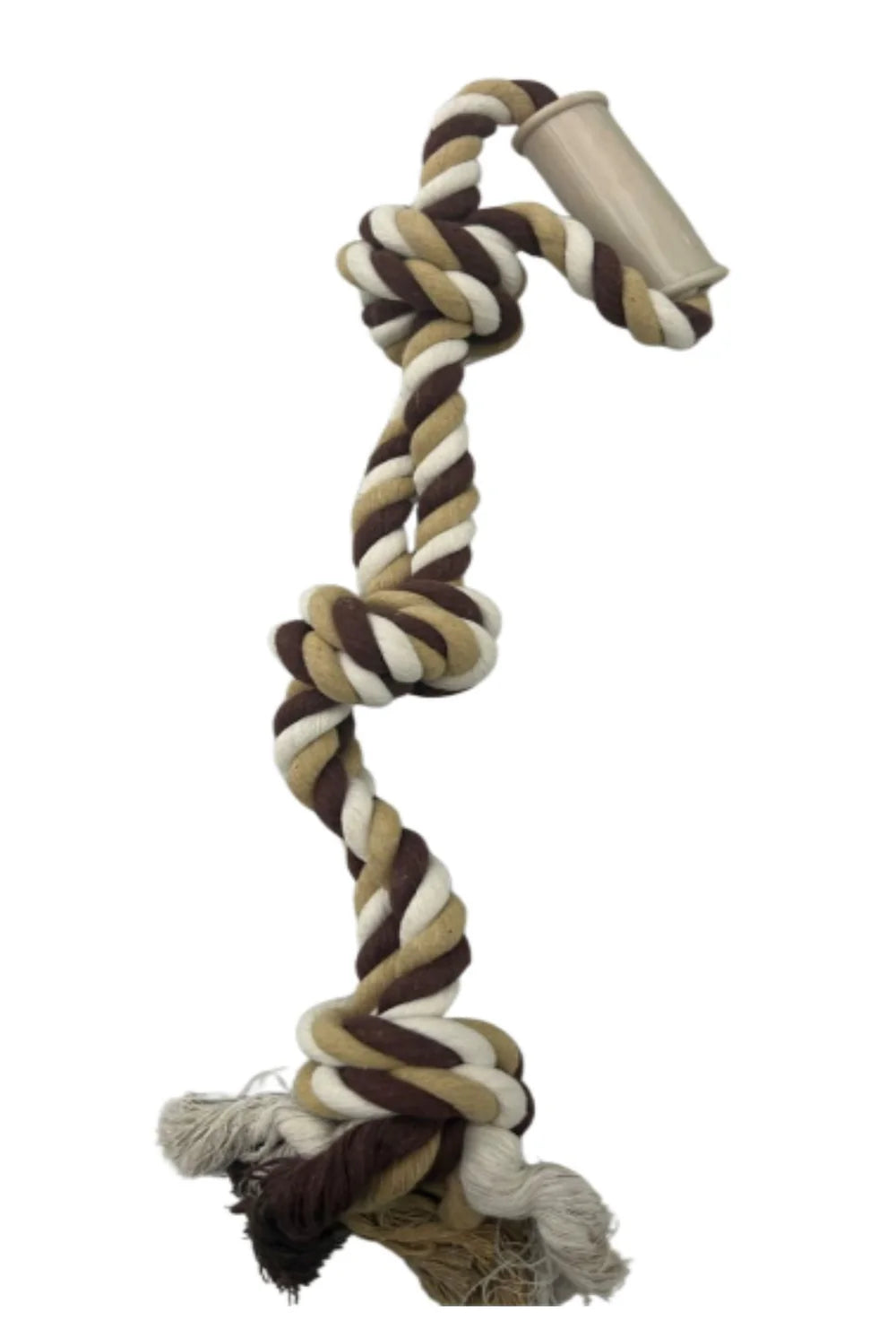 naomi dog beige rope toy