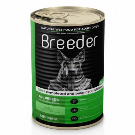 Breeder pate wet food with mix meat for dog 400g