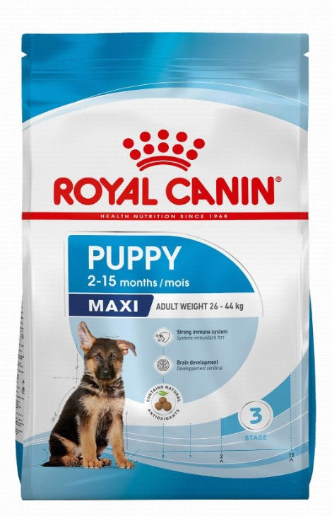 Royal Canin Dry Food for Maxi Breed Puppies (Up to 15 Months & 26-4kg) 4kg