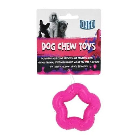Orgo Pink Star Shaped Dog Chew Toy