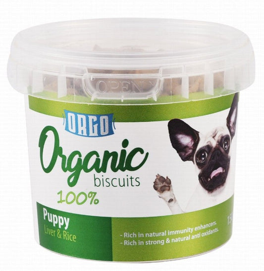 Orgo Organic Biscuit Treats with Liver & Rice for Puppies 150GM
