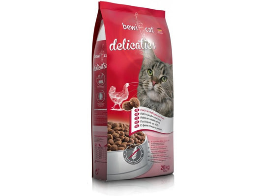 Bewi Cat Delicaties Dry Food with Chicken & Rice for Adult Cats (1+ Years)20 kg